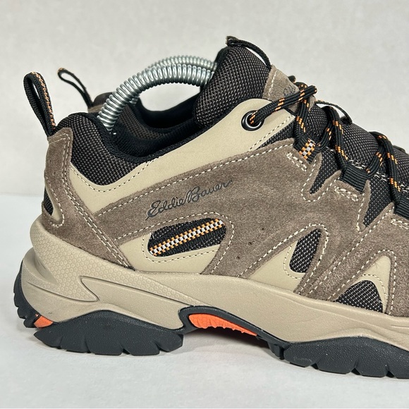 New Eddie Bauer Trail Hiking Outdoor Sneaker Leather Brown/ Orange Shoe; Men’s 8 - Picture 5 of 16